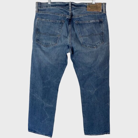 Ralph Lauren Denim & Supply Jeans Medium Wash Mens 36X30 Straight-Leg Distressed - Picture 3 of 9